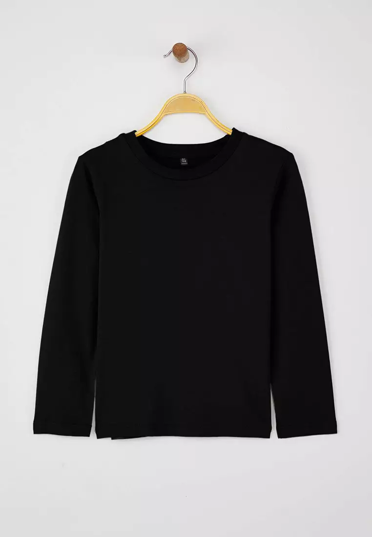3-Pack Plain/Basic Regular Knitted Boys School T-Shirt
