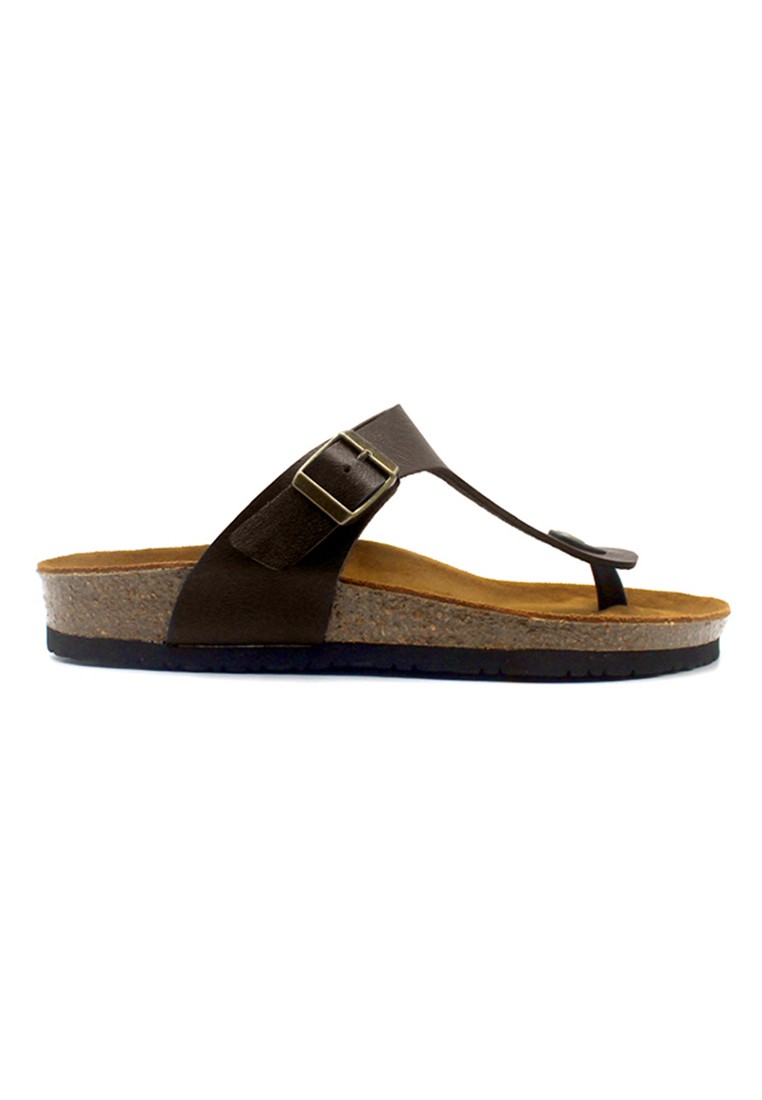 Berlin - Dark Brown Leather Sandals & Flip Flops