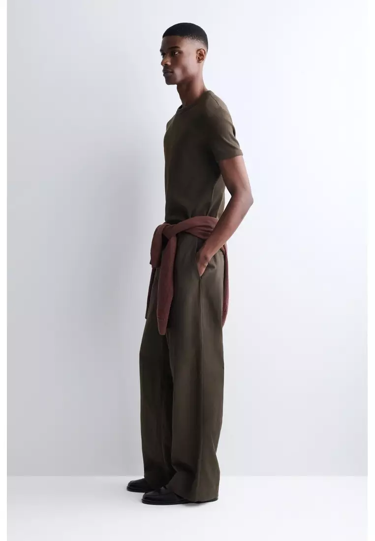 SLIM RIBBED COTTON T-SHIRT