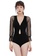 A-IN GIRLS black Sexy Mesh One-Piece Swimsuit 2738AUS1C5B4CFGS_1