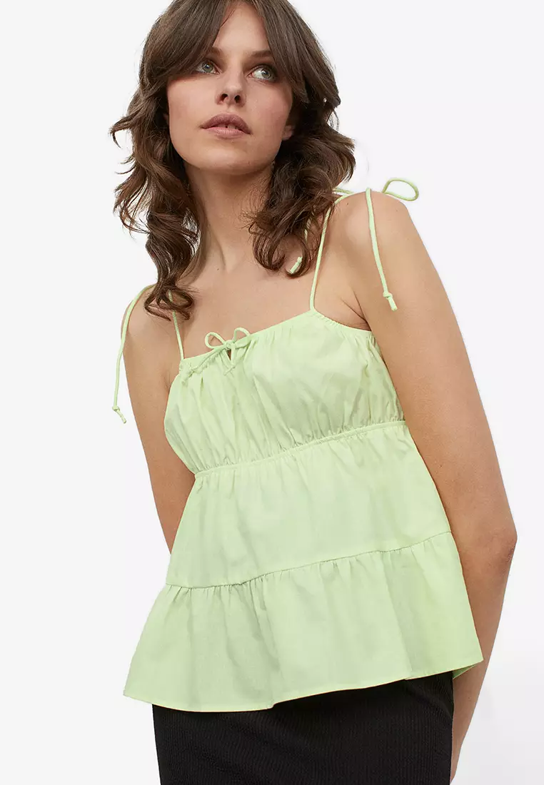 H&m tie 2025 detail top