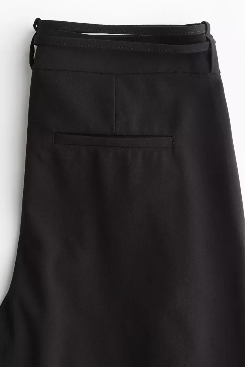 Belted tailored trousers