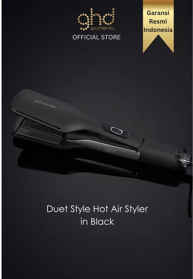 ghd Duet Style Hot Air Styler Wet to Dry Black - Catokan Pelurus Rambut