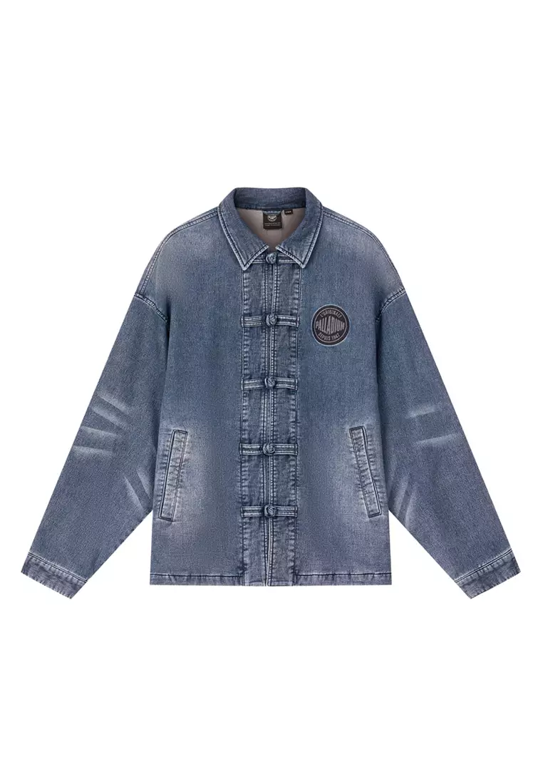 男裝 PALLADIUM LOGO 洗水牛仔外套