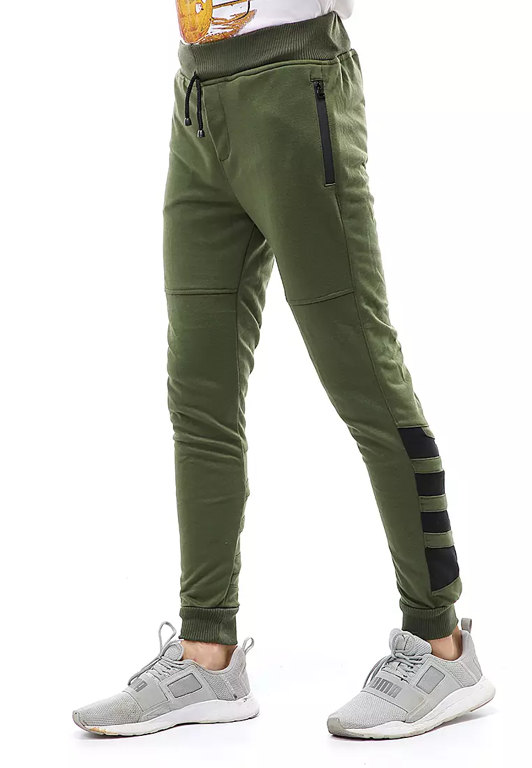 Locko Long Pants Celana Jogger Training Pria Material Cotton ORIGINAL - Army Green