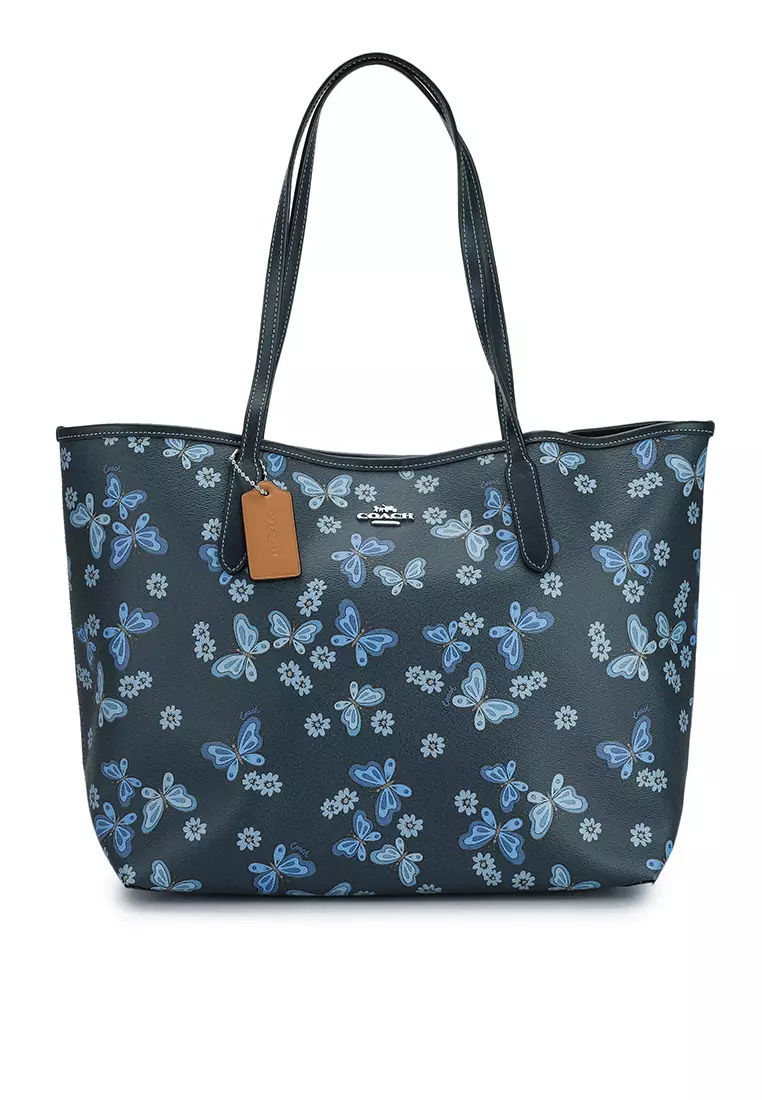 Coach butterfly tote bag deals
