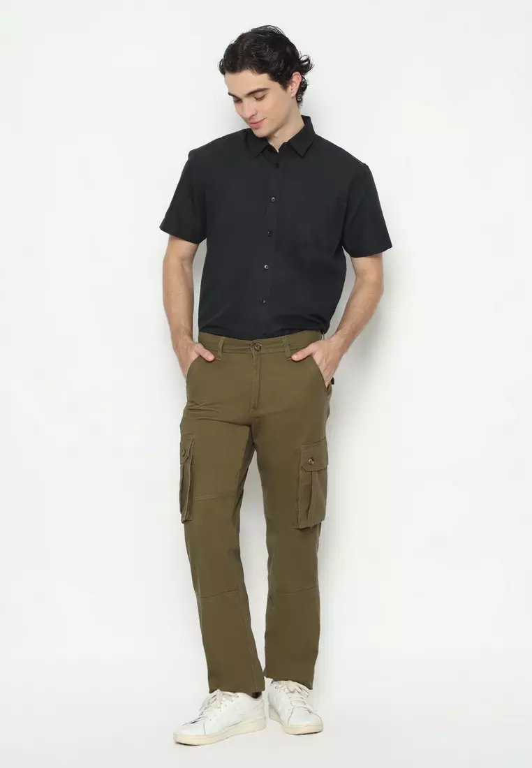 RBJ Celana Cargo Panjang Regular Fit Cotton Premium Pria