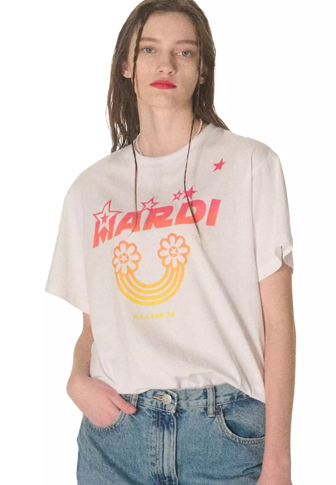 Tshirt Rainbow Gradation - White Pink