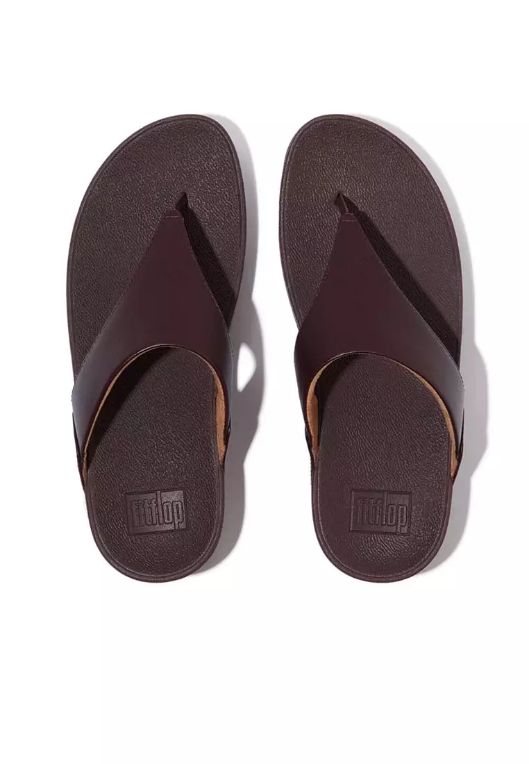 FitFlop LULU Leather Toe-Post Sandals - Plumberry (I88-C88)