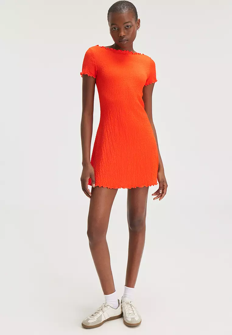 Smocked mini dress top