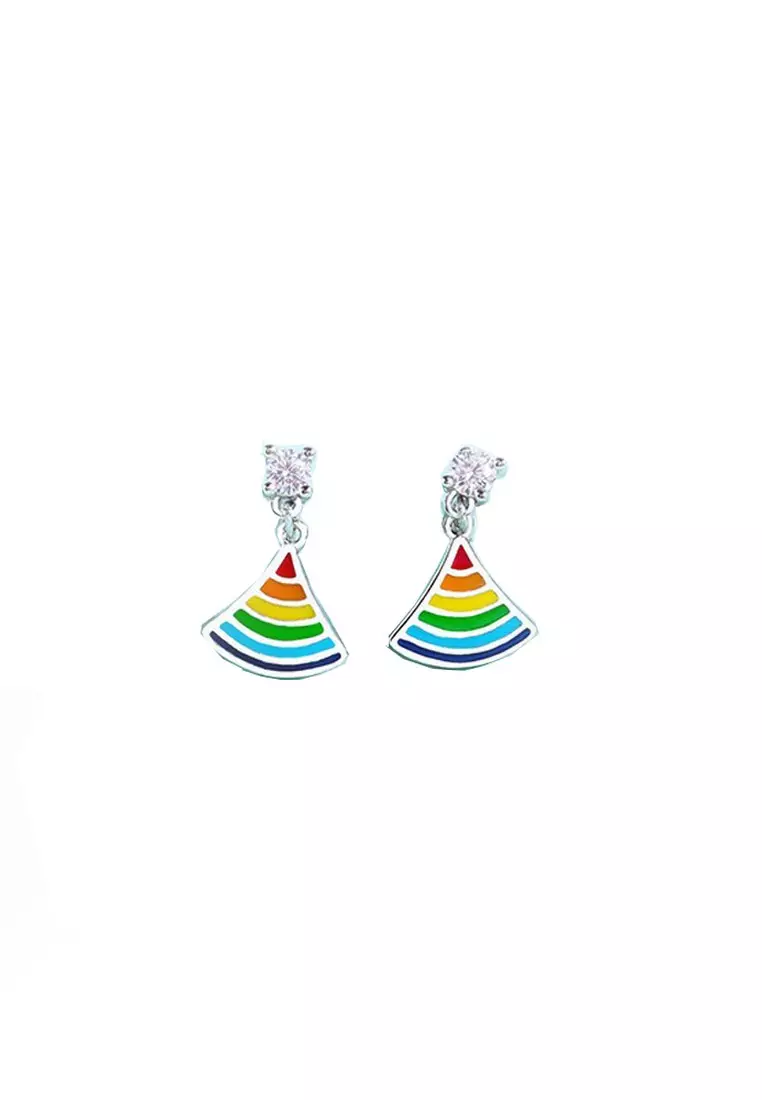 Rainbow jewel cheap earrings