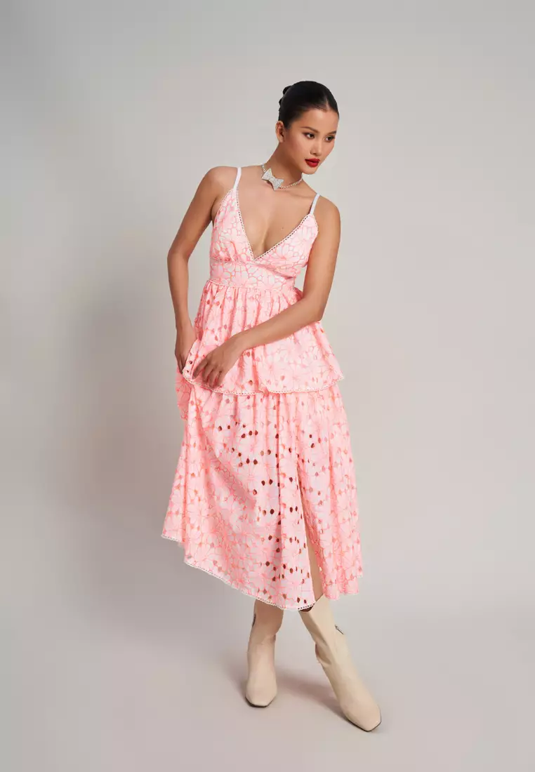 粉紅色迷笛連身裙