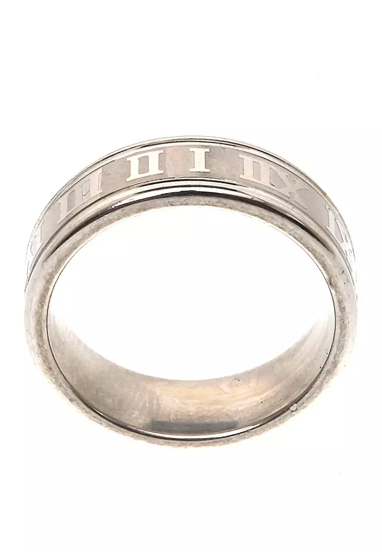 Ethan Ring Cincin Unisex Casual Simple Comfortable Stainless Material Titanium ORIGINAL - Silver