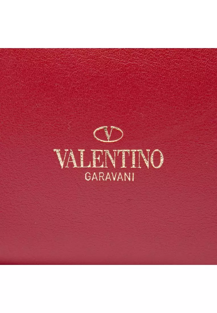 Pre-Loved Valentino Small Leather Rockstud Trapeze Satchel