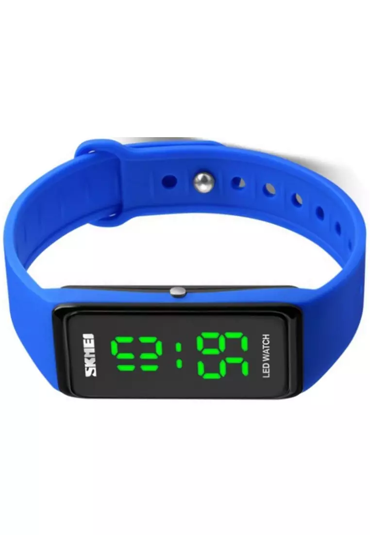 Jam Gelang Kasual LED Digital Pria Waterproof Strap Tali Material Silicone SF12 ORIGINAL