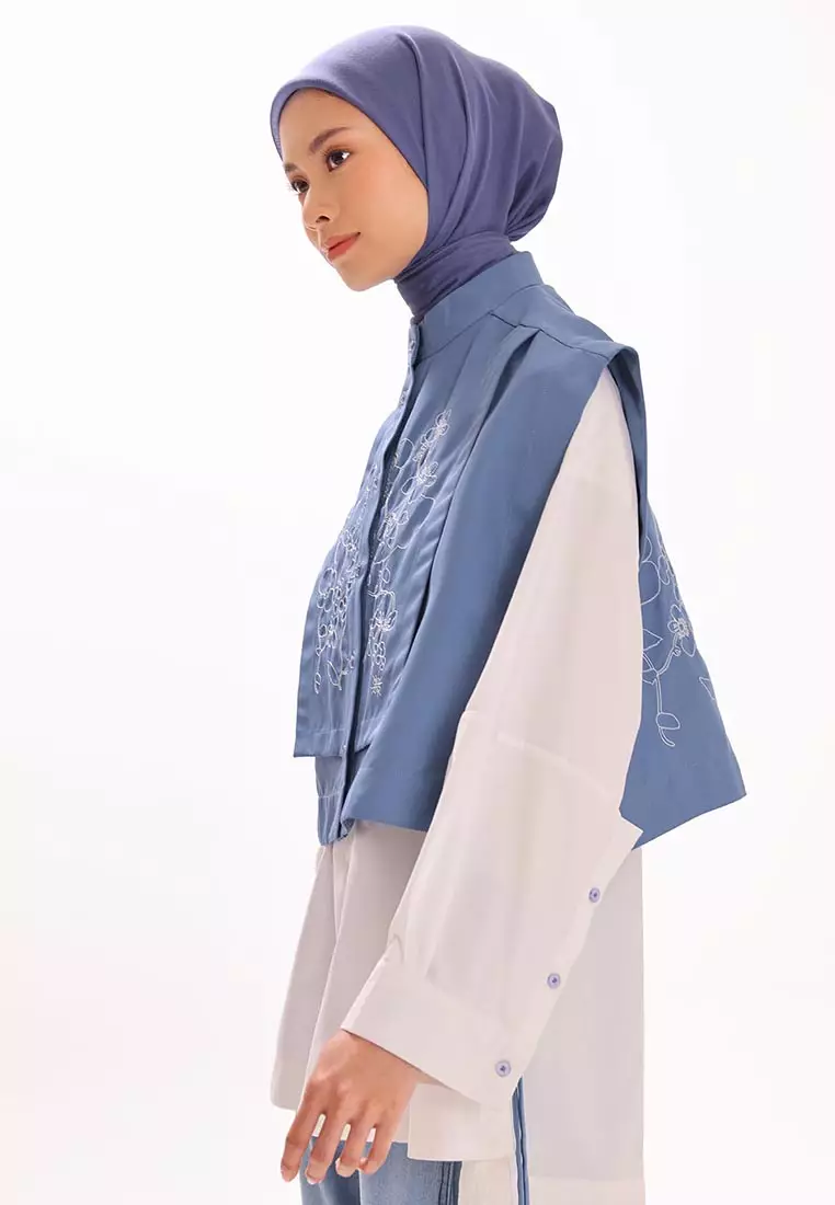 Ria Miranda Dusty Blue Ruela Vest