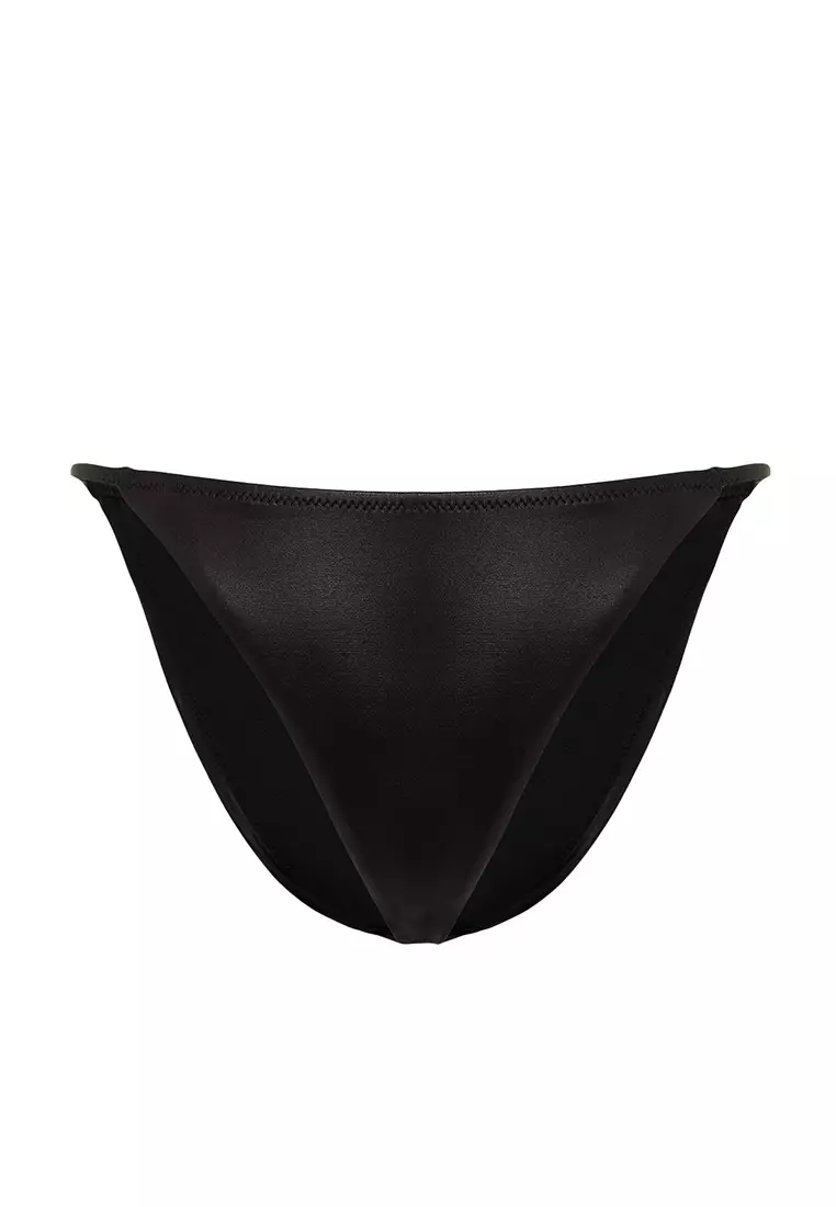 Black Tied Brazilian Bikini Bottom TBESS24BA00111