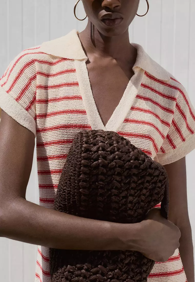 Long Striped Knitted Dress