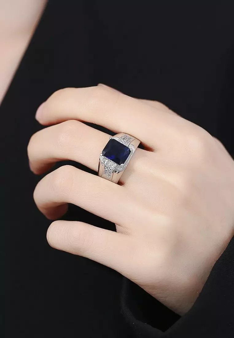 Cincin Pria Original Jewellery Pasangan Estetik Aksesoris Perhiasan Dapat Diatur Perhiasan Mewah Anti Karat