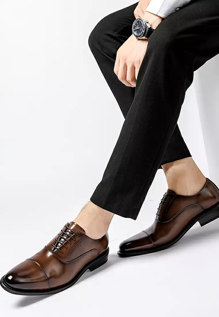 Leather Cap Toe Business Shoes MK5011-2