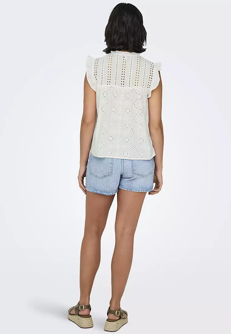 Sleeveless Embroidered Top