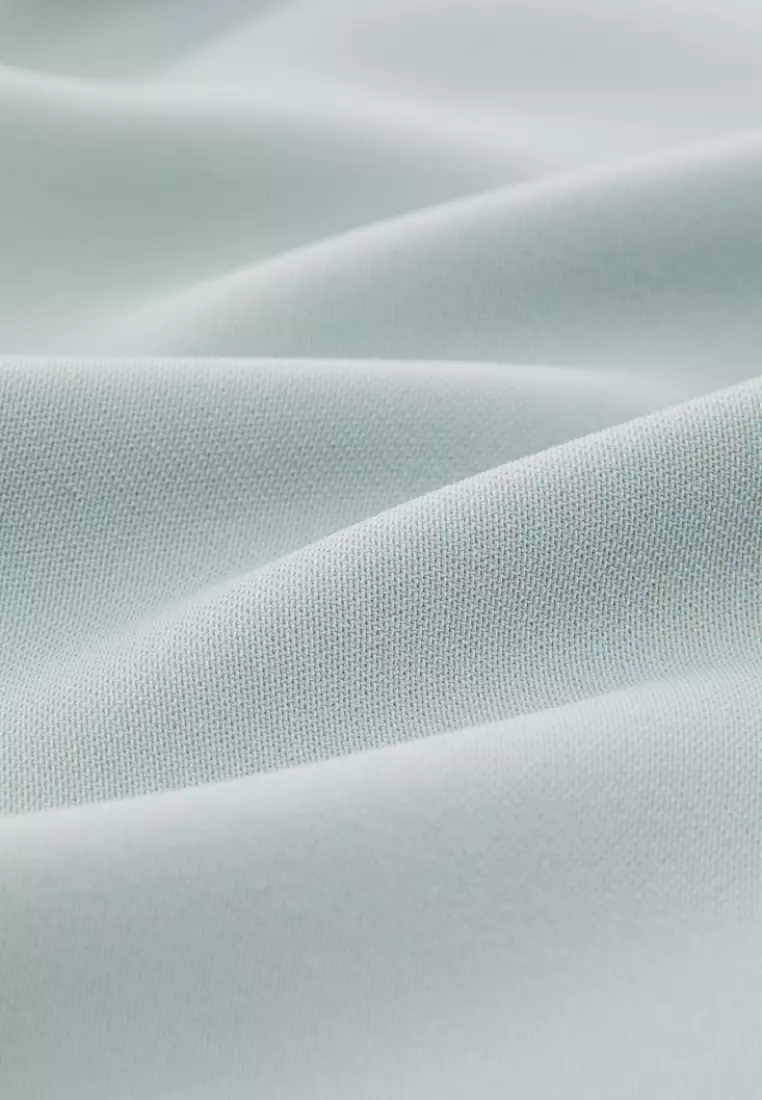 Aqua Wide Placket Long Sleeve Top