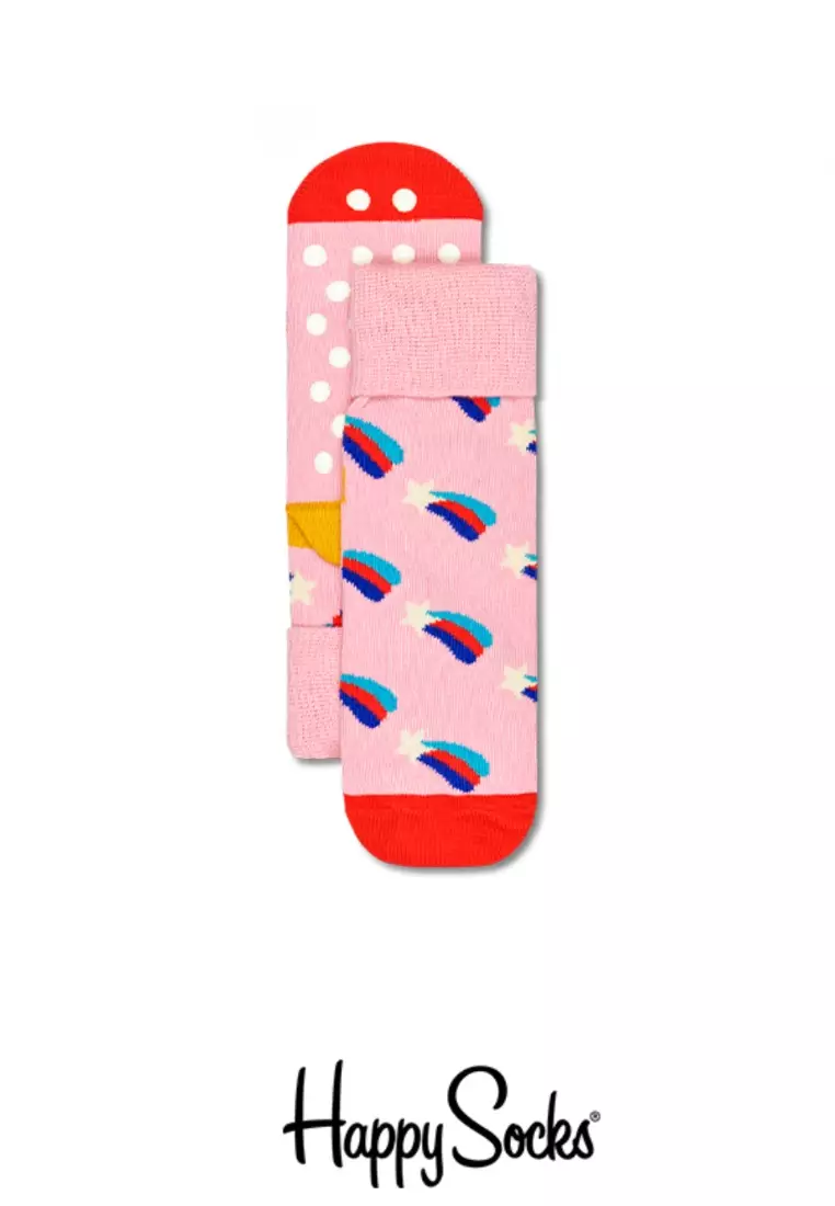 2-Pack Shooting Star Anti-slip Kids Socks