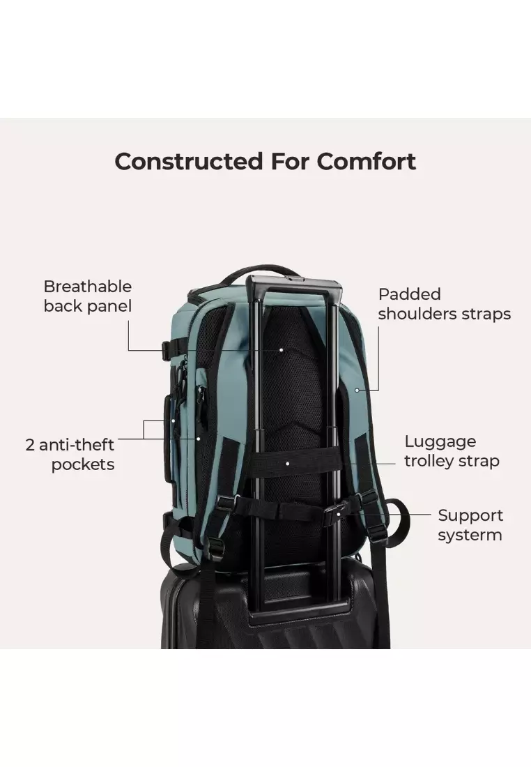 Bagsmart Blast Quick Access Carry On Travel Backpack Extended 38L (Arona)