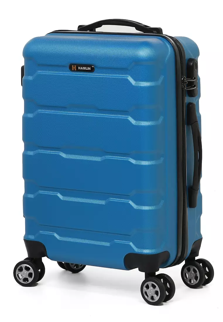 Carlton Koper Hardcase Unisex Size 20 Inch Tas Travel Combination Lock Large Compartment Material ABS+PVC Coated ORIGINAL - Light Blue