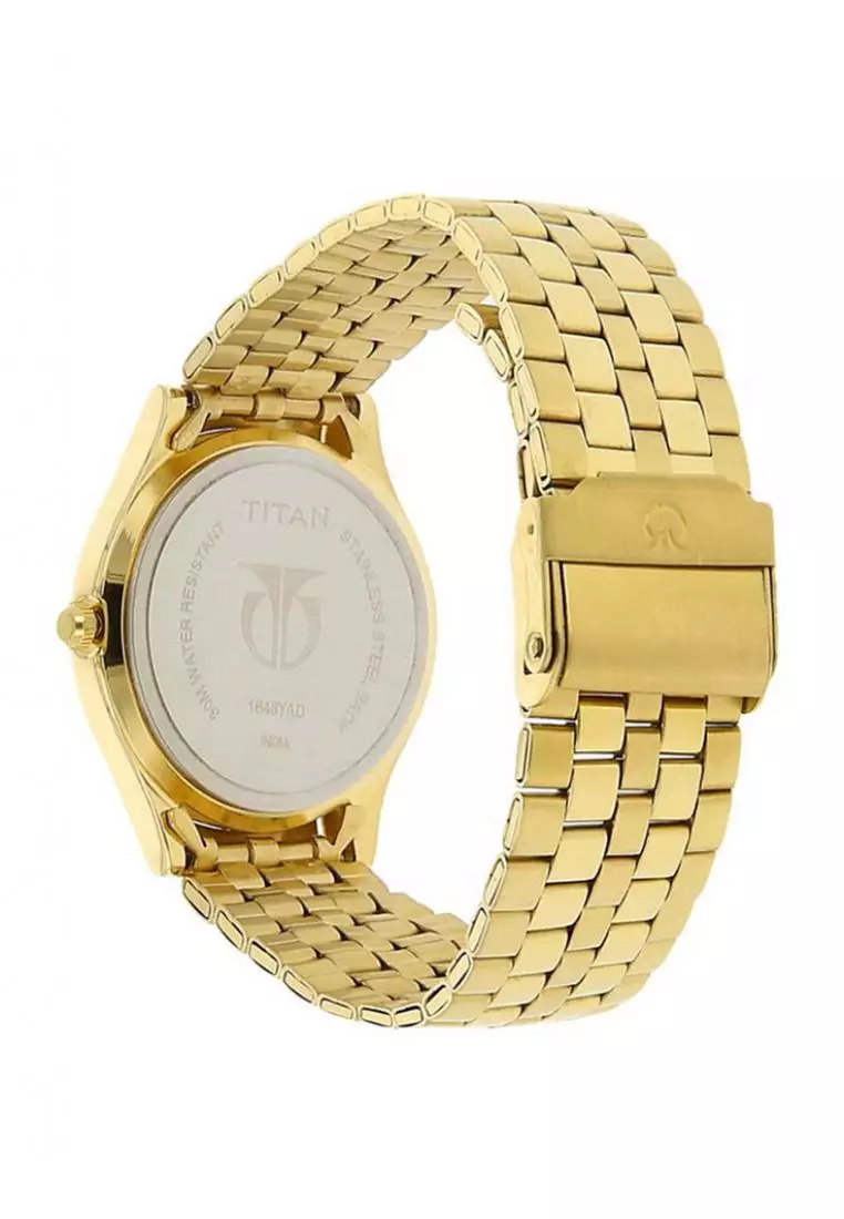 Titan Karishma Gold Metal Watch For Men TTN1648YM02