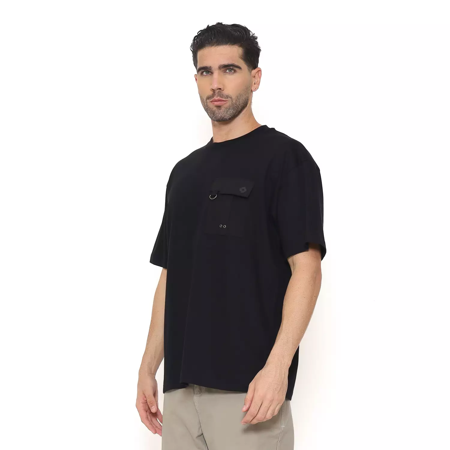 Voxfly Kaos Lengan Pendek Outer Space Oversize Men Tee Black Planet Surf