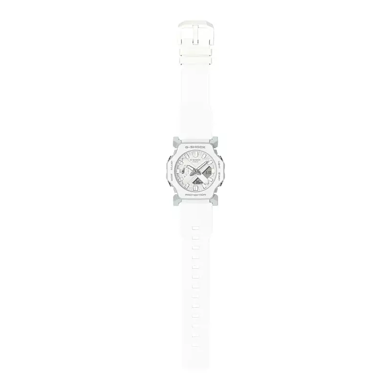 Jam Tangan Pria Casio G-Shock GA-2300-7ADR GA2300 GA-2300 Digital Analog Dial White Resin Band