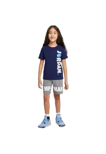 Jordan grey Jordan Boy's Jumpman Short Sleeves Tee & Shorts Set (4 - 7 Years) - Carbon Heather C41E0KA9AFC310GS_1