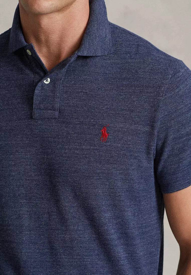 Custom Slim Fit Mesh Short Sleeve Polo Shirt