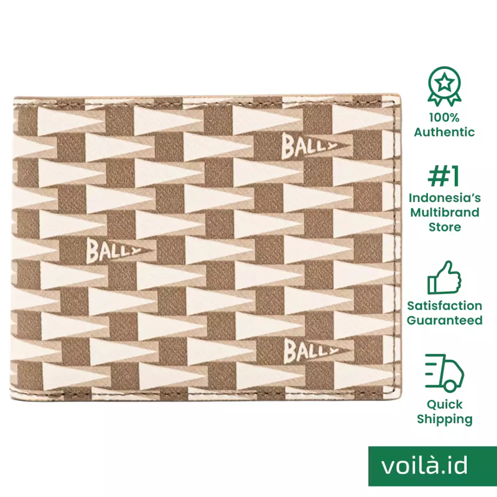 Jual BALLY Bally Pennant Bi-Fold Wallet Beige Original 2024 | ZALORA ...