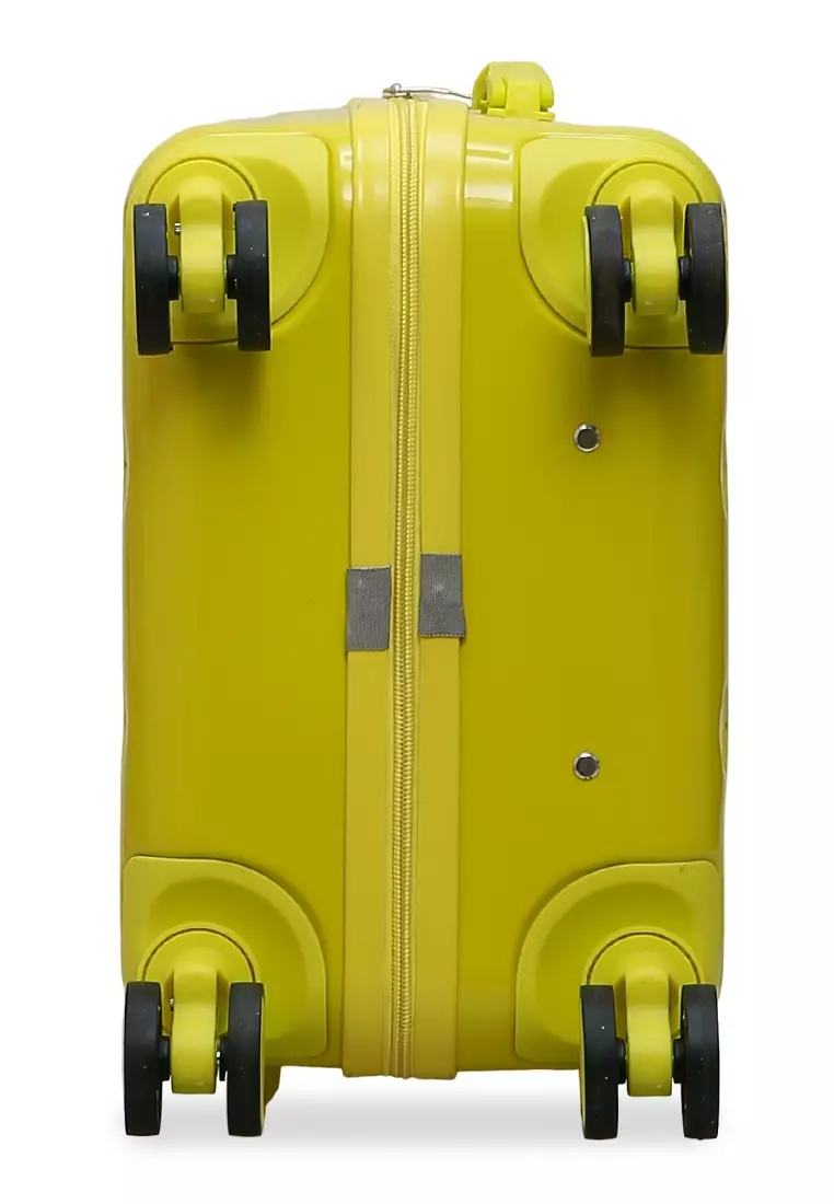 Carlton Koper Size 20inch Diamond Zipper 3 Number Combination Suitcase Unisex Material Fiber ORIGINAL - Yellow