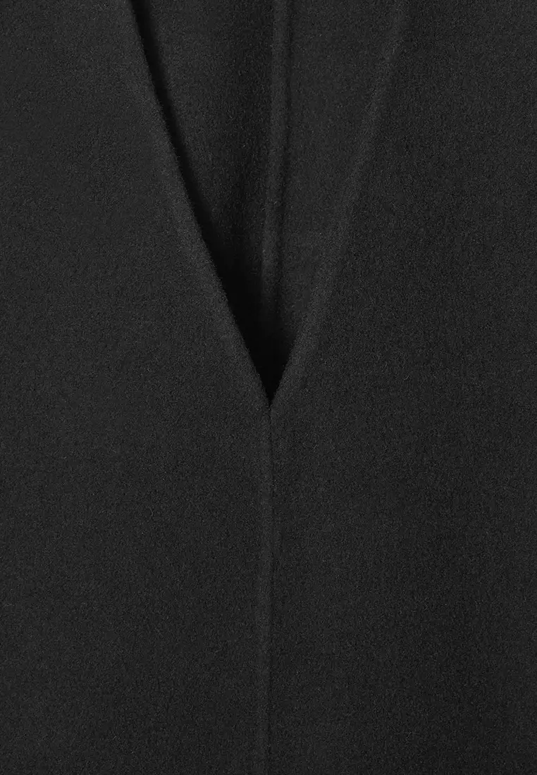 V-Neck Double-Faced Wool Dress