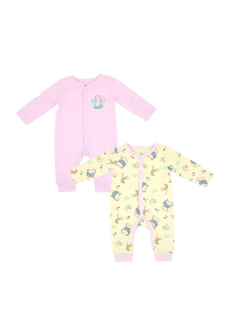  Baby Girl Licensed Newborn Sleepsuit Pack of 2 -"Marie"