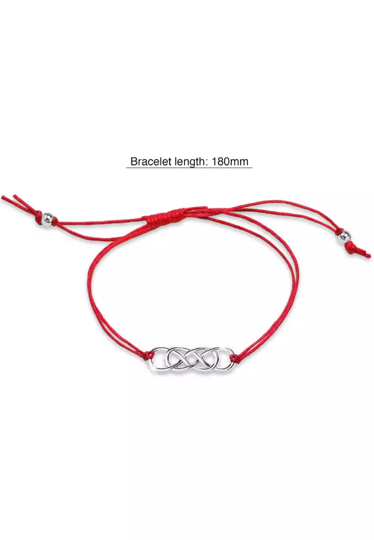 Solid 925 Sterling Silver Celtic Knot Macrame Bracelet