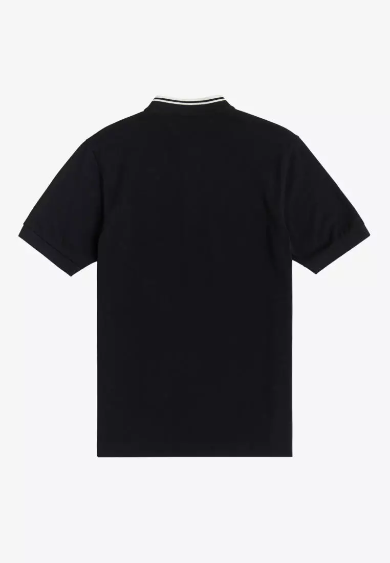 Fred Perry M4526 Bomber Collar Pique Shirt (Black)