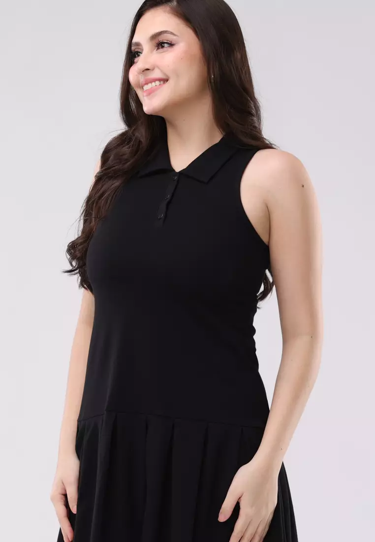 Plain Pique Sleeveless Dress