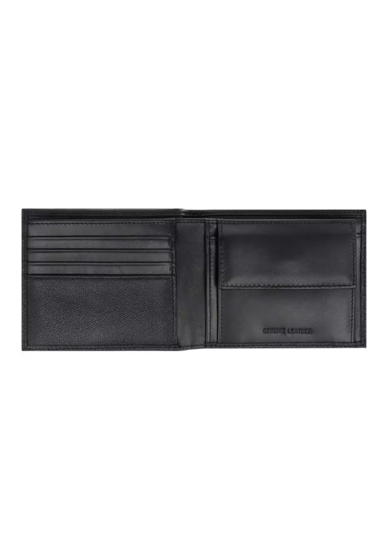 Crossing Elite Bi-fold Leather Wallet [12 Card Slots] RFID - Black