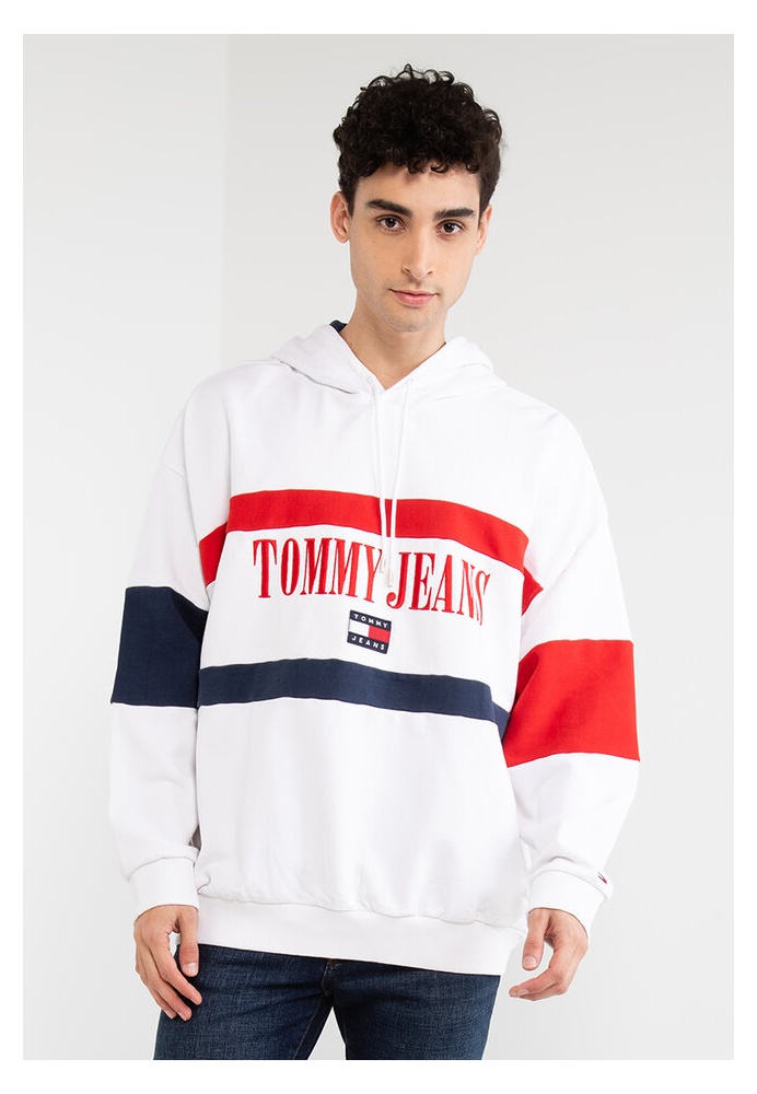 Buy Tommy Hilfiger Colour Blocked Skater Hoodie - Tommy Jeans Apparel ...