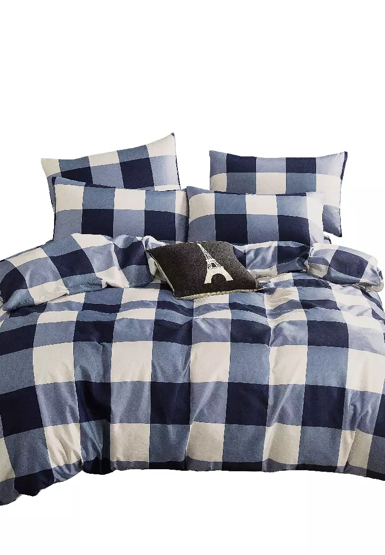 Buy AT&IN AT&IN Love & Shine Fitted Sheet Set 580TC Wilmot Blue