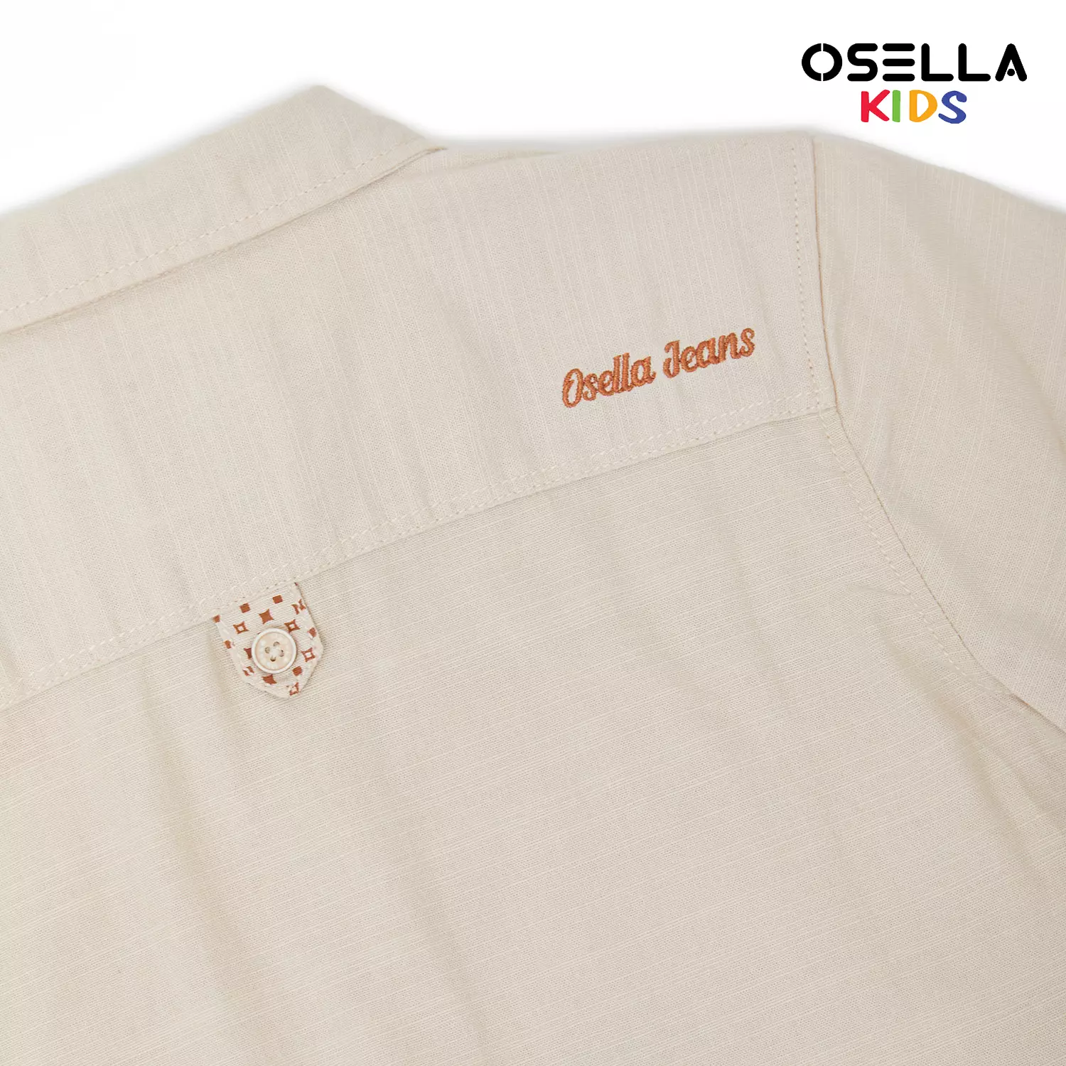 [NEW] Osella Zahir Linen Slub Long Sleeve Solid Shirt 2237500388 | Atasan Kemeja Lengan Panjang Anak Laki Laki