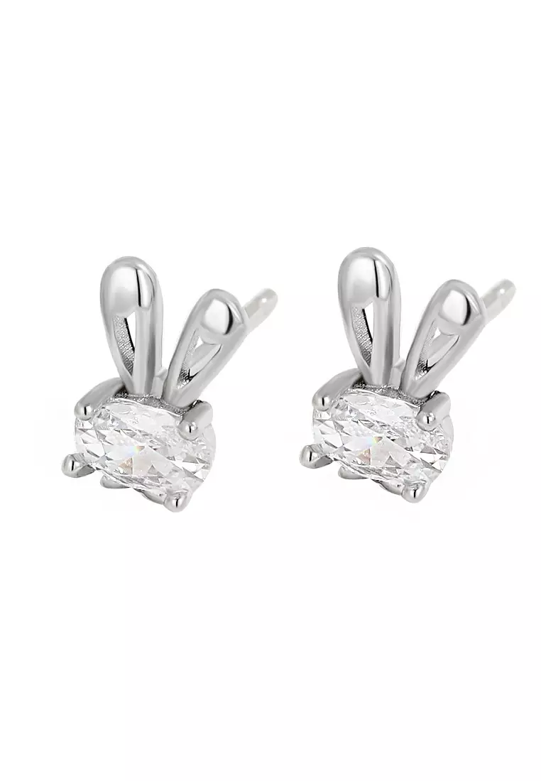 Buy LYCKA LDR2064 S925 Silver Zircon Rabbit Earrings 2025 Online