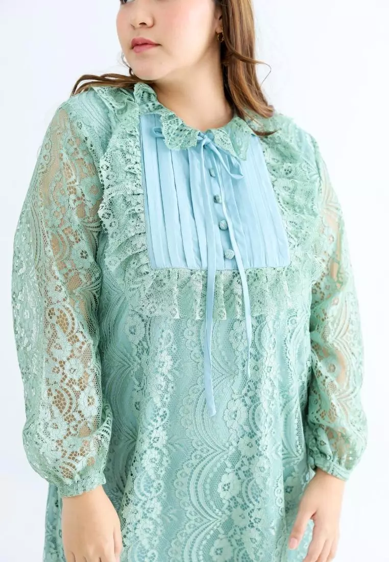 Plus Size Party Dress New Antoinette Mint