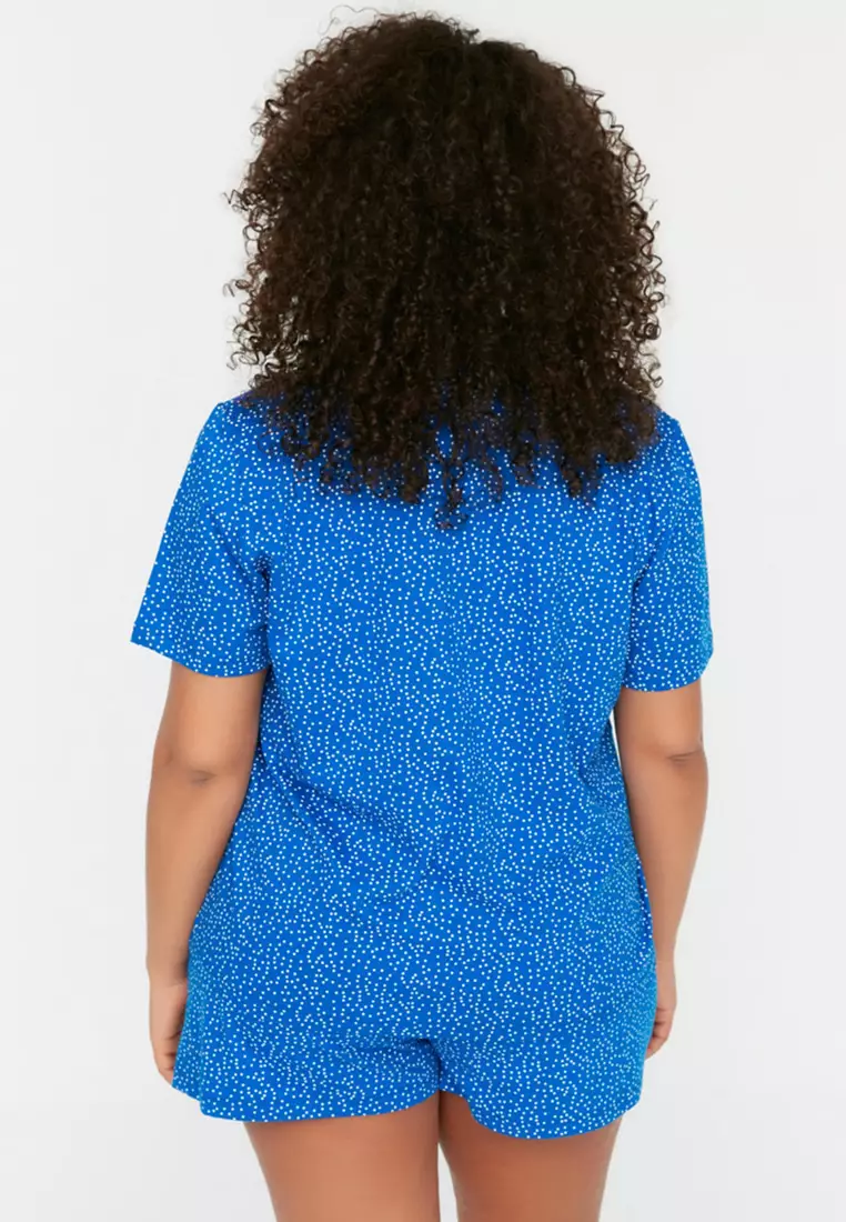 Plus Size Printed Pajama Set