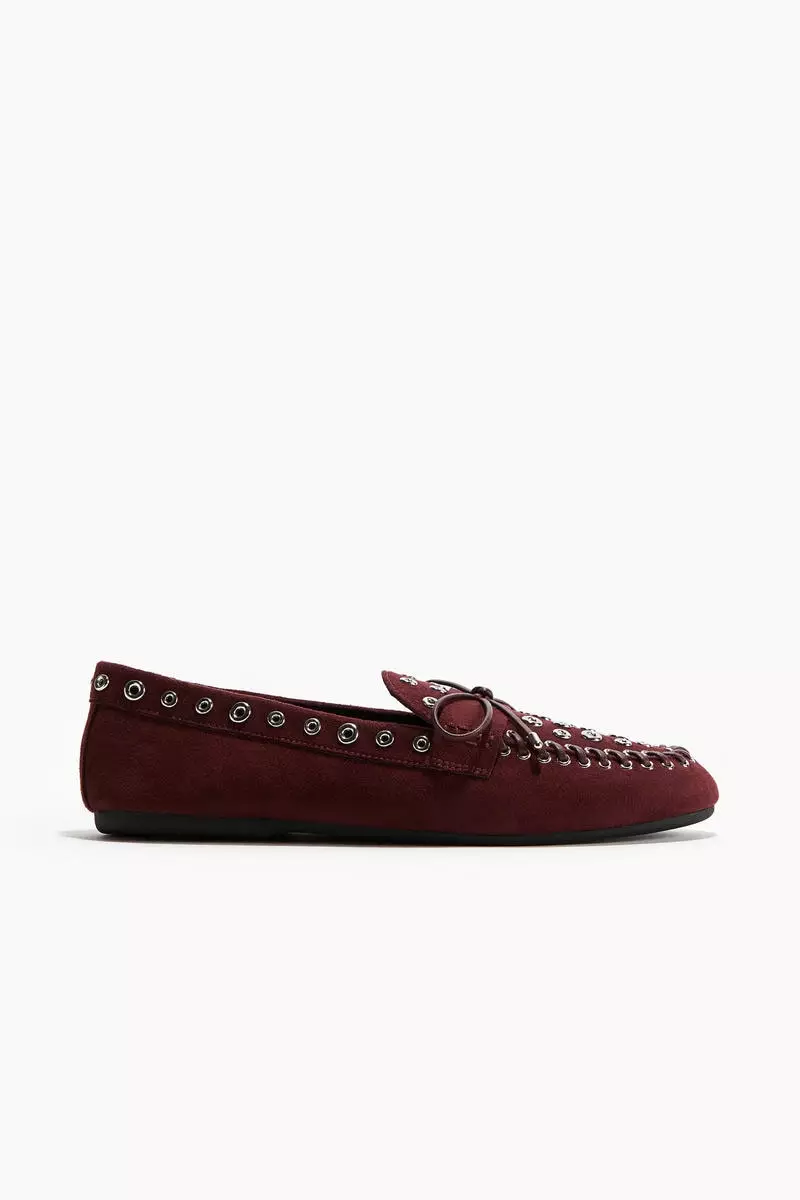 Eyelet-embellished loafers