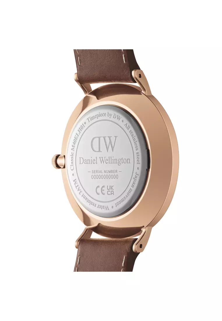 Classic Multi-Eye 40mm St Mawes Arctic Rose Gold Blue Dial - Multi Eye Watch for men - Stainless Steel Leather Strap Watch - Fashion Watch - DW Official - Authentic